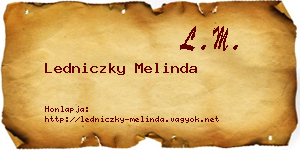 Ledniczky Melinda névjegykártya